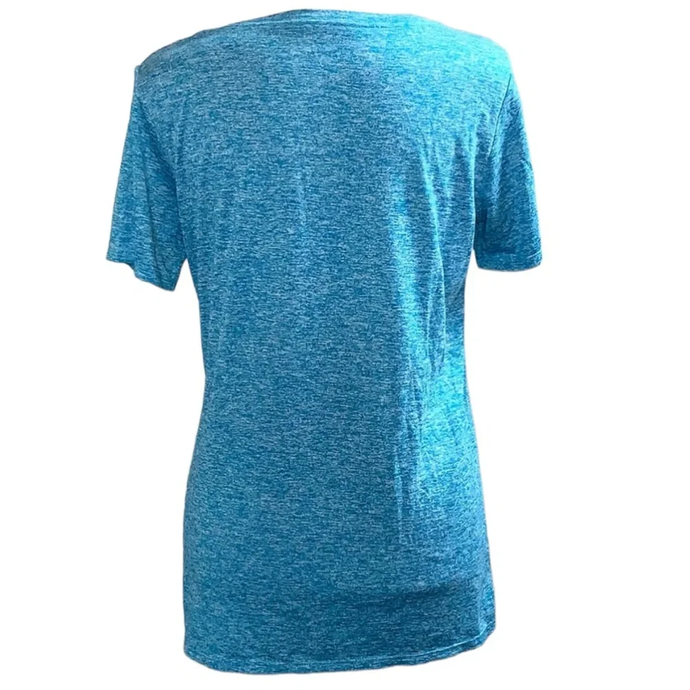 NIKE: Women’s Dri-Fit Short Sleeve Turquoise Blue Shirt - Size Medium